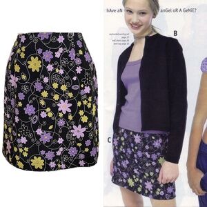 90s Un Deux Trois Floral Print Skirt Featured in Delia's Catalog